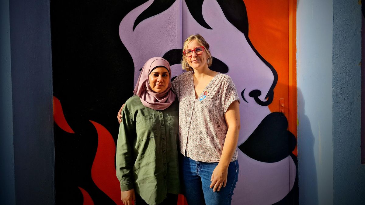 Tamdor Akel al costat de Silvia Tusón.