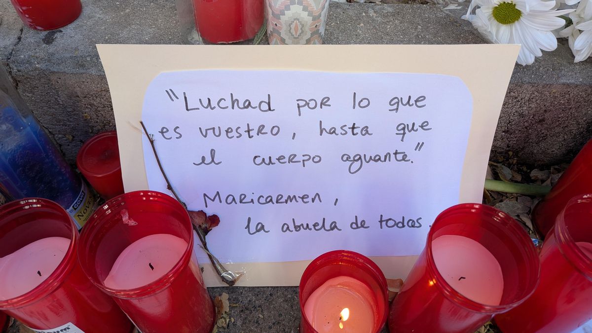 Una de las frases que dijo Maricarmen en el vídeo que envió animando a la manifestación que acabó con la acampada en Sol