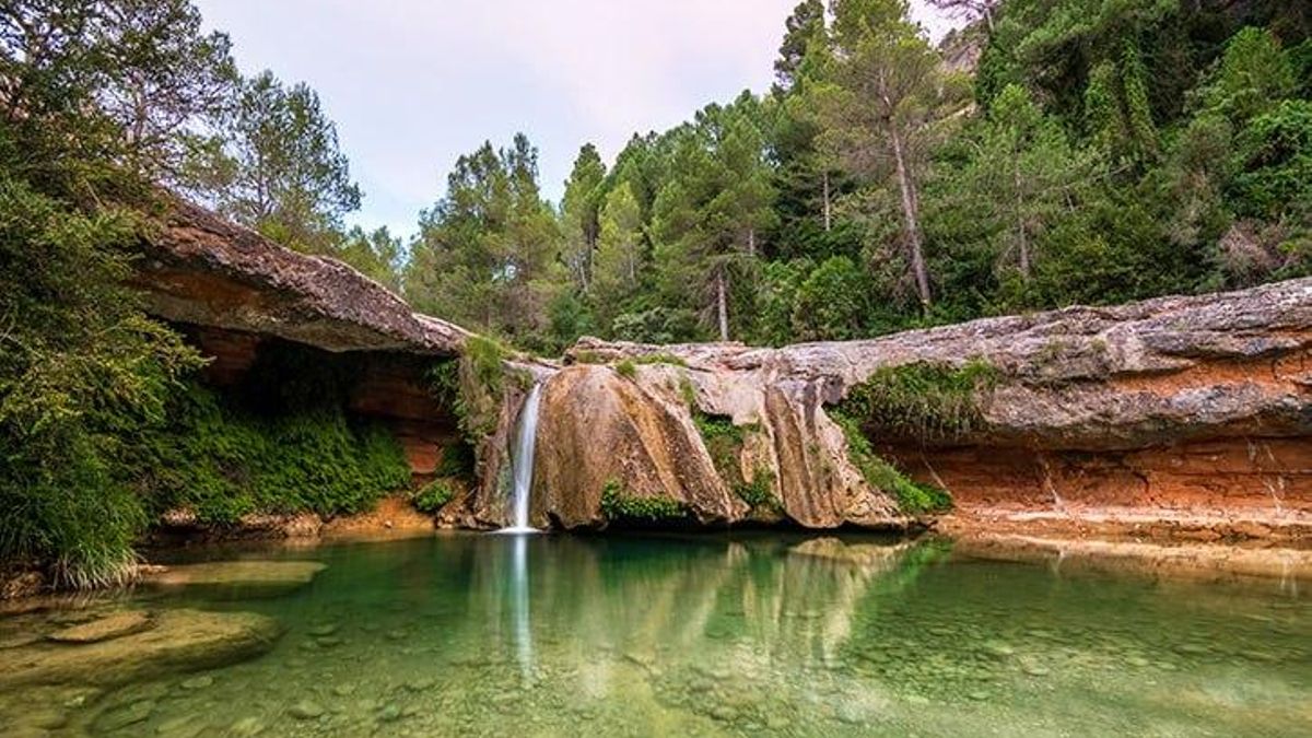 Toll del Vidre, río Algars.