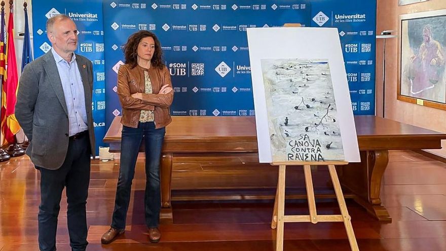 El rector de la UIB y la vicerrectora de Proyección Cultural y Universidad Abierta.