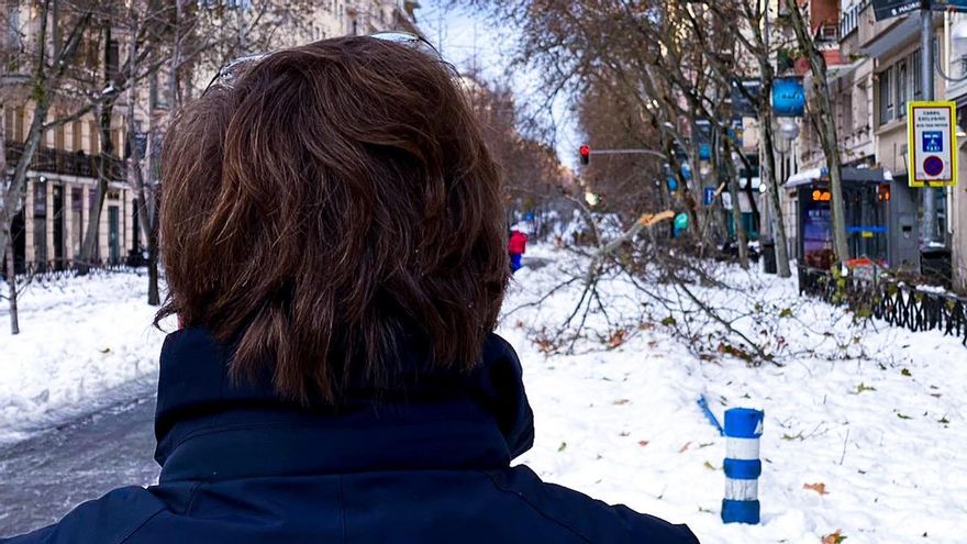El alcalde de Madrid, José Luis Martínez-Almeida, durante el temporal Filomena en la capital. / Facebook José Luis Martínez-Almeida