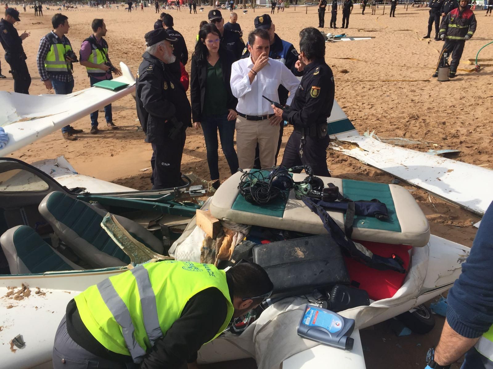 José Manuel Bermúdez, junto a los servicios de emergencias