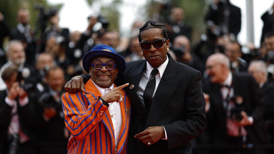 Spike Lee colorido, Washington sobrio y A$AP Rocky lleno de oro, en la alfombra de Cannes