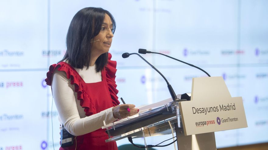 La delegada del Gobierno en la Comunidad de Madrid, Mercedes González, protagoniza un Desayuno Informativo de Europa Press en el Auditorio Meeting Place, a 28 de junio de 2021, en Madrid (España).