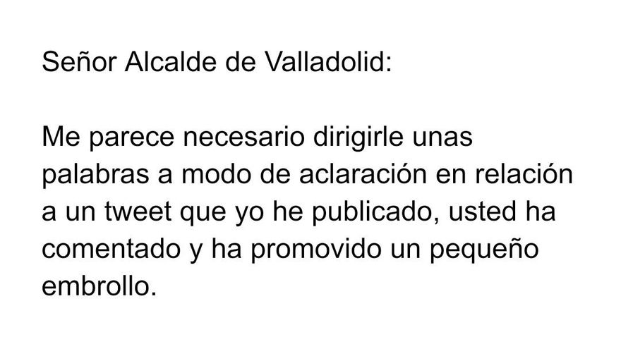 El PP de Valladolid y el tuitero se disculpan con Puente aunque les resulta "difícil de entender" e "inconcebible" que se sienta amenazado