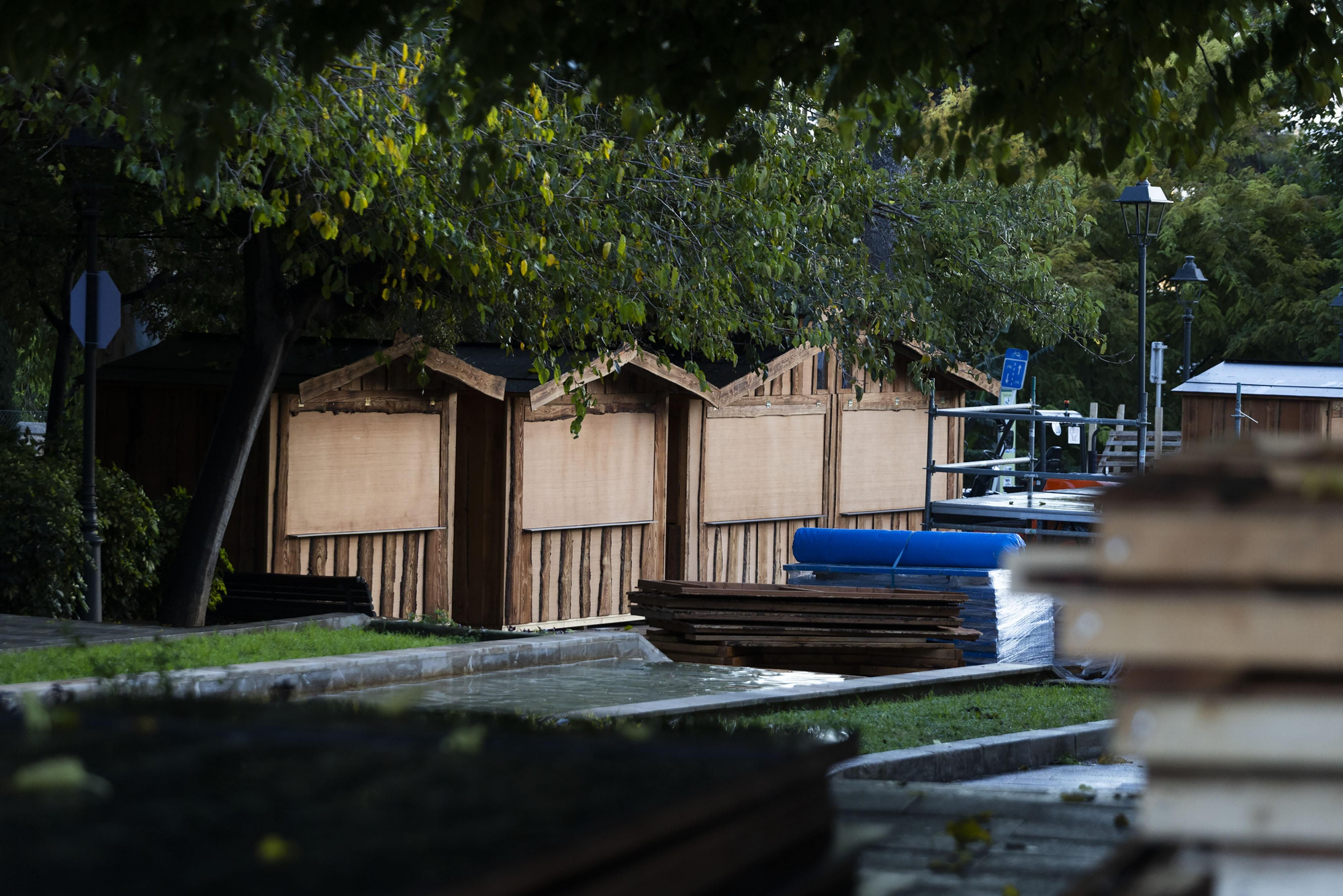 Parte de las casetas del 'Christmas in Palma'