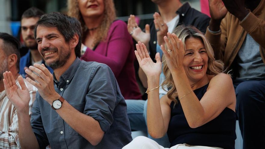 El ministro de Cultura, Ernest Urtasun, junto a la vicepresidenta segunda del Gobierno, Yolanda Díaz