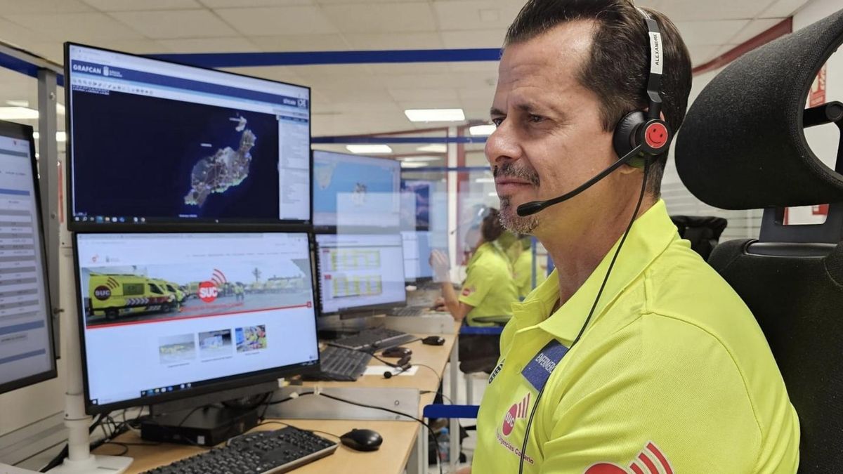 Sala operativa del 1-1-2 Canarias.