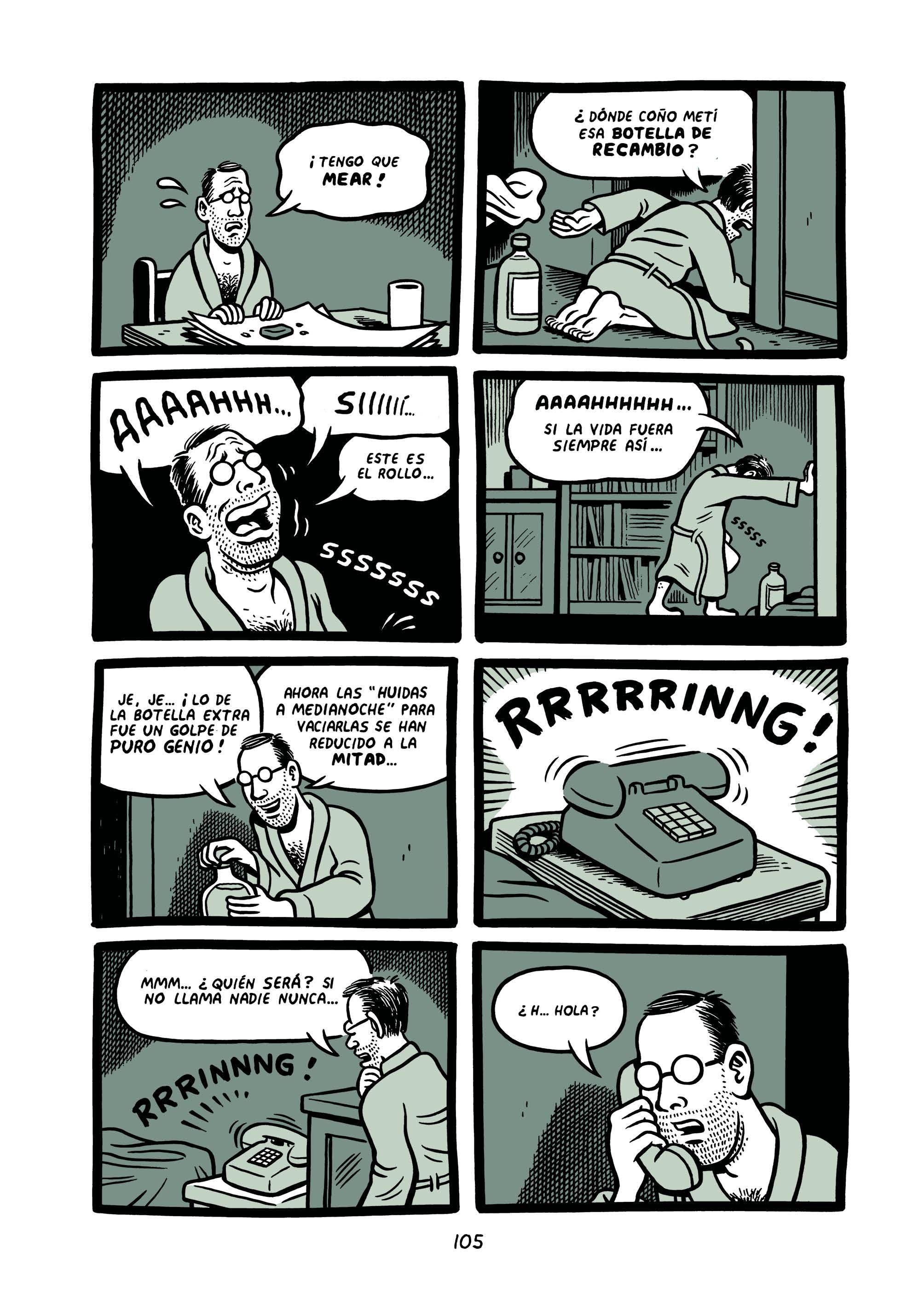 Una página de su última obra, 'Consumido'