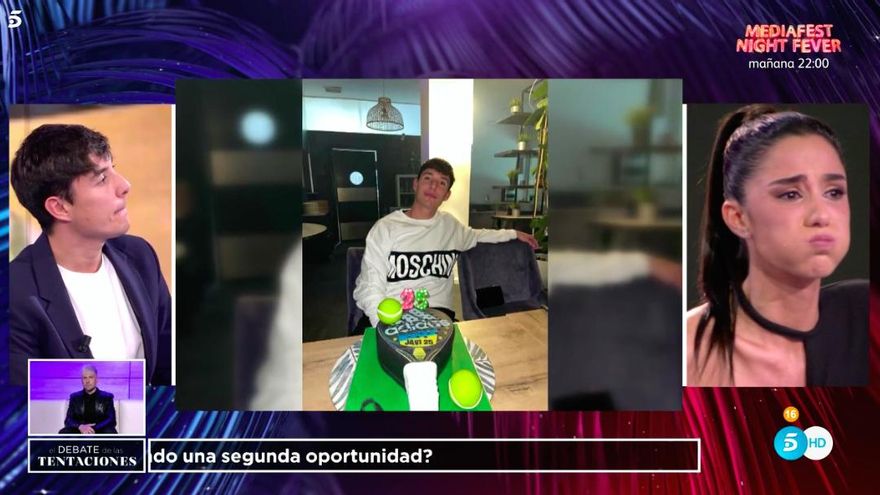 Javi celebrando sus 25 años cuando eran 28