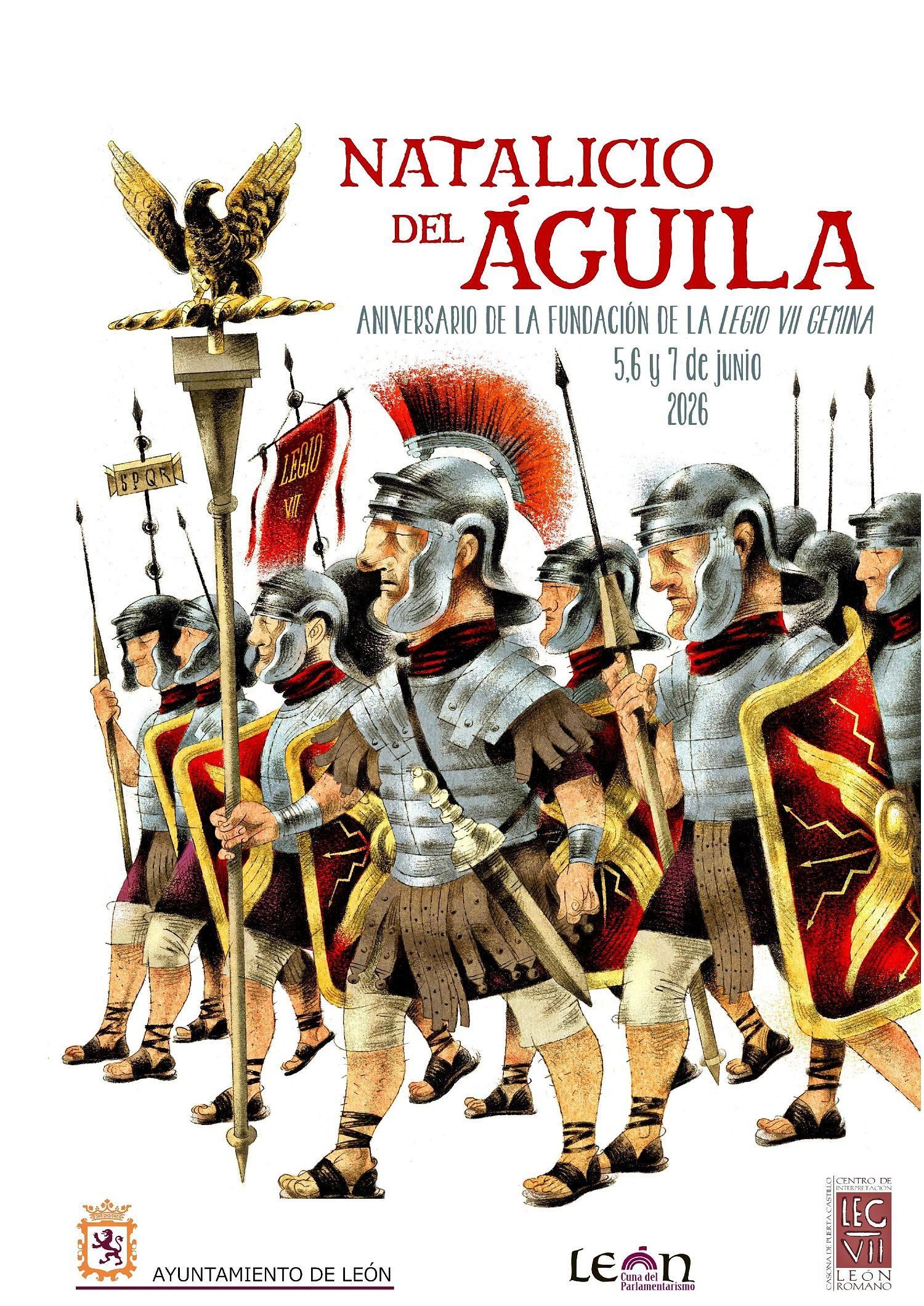 Cartel del Natalicio del Águila 2026 realizado por Toño Benavides.