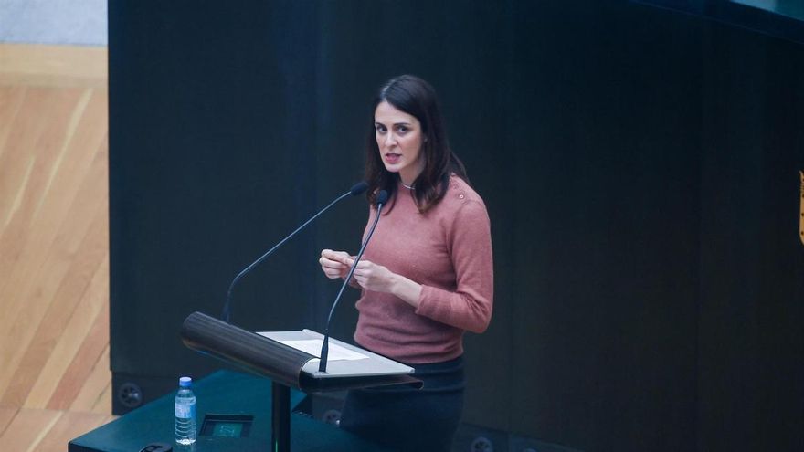 La jefa de la oposición del Ayuntamiento de Madrid y portavoz del grupo municipal de Más Madrid, Rita Maestre, durante una sesión ordinaria del pleno municipal este martes