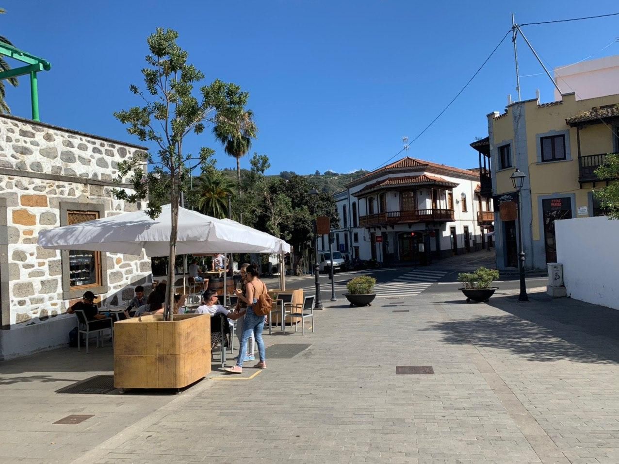 Las calles de Teror en la fase 1 de la desescalada.