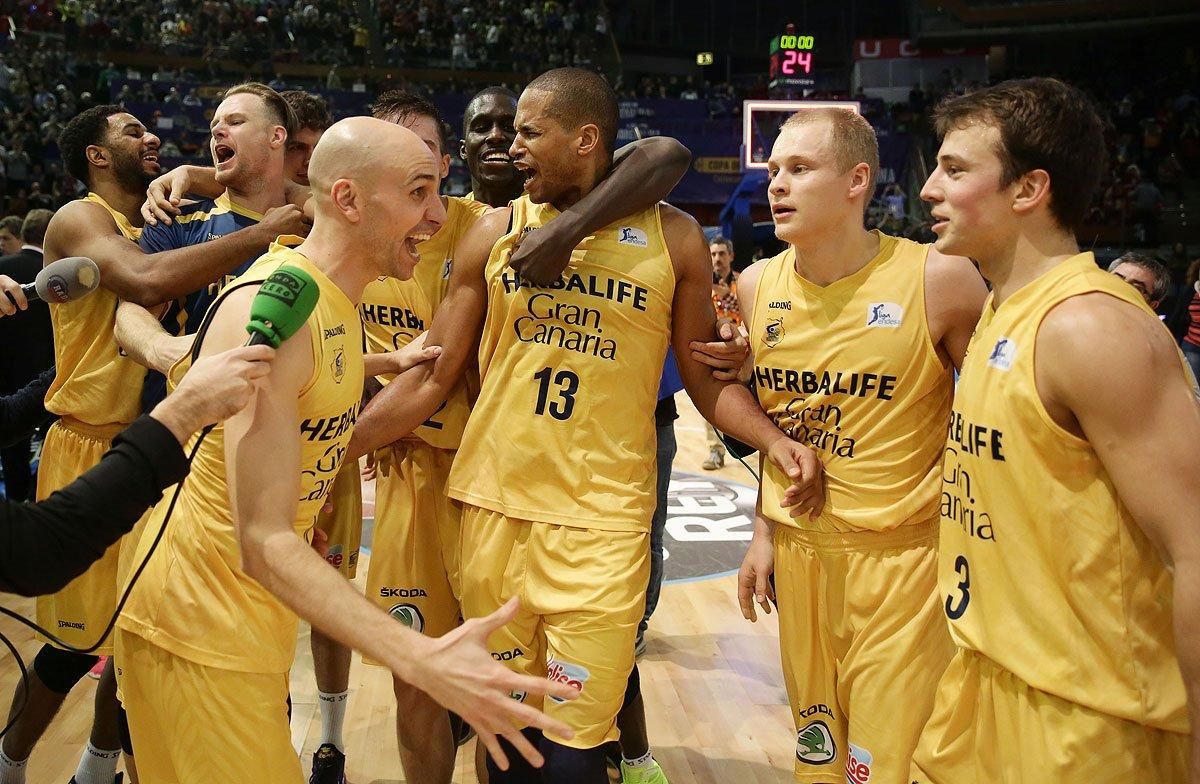 Partido de semifinales de la Copa del Rey entre el Herbalife Gran Canaria y el Bilbao Basket. Efe.