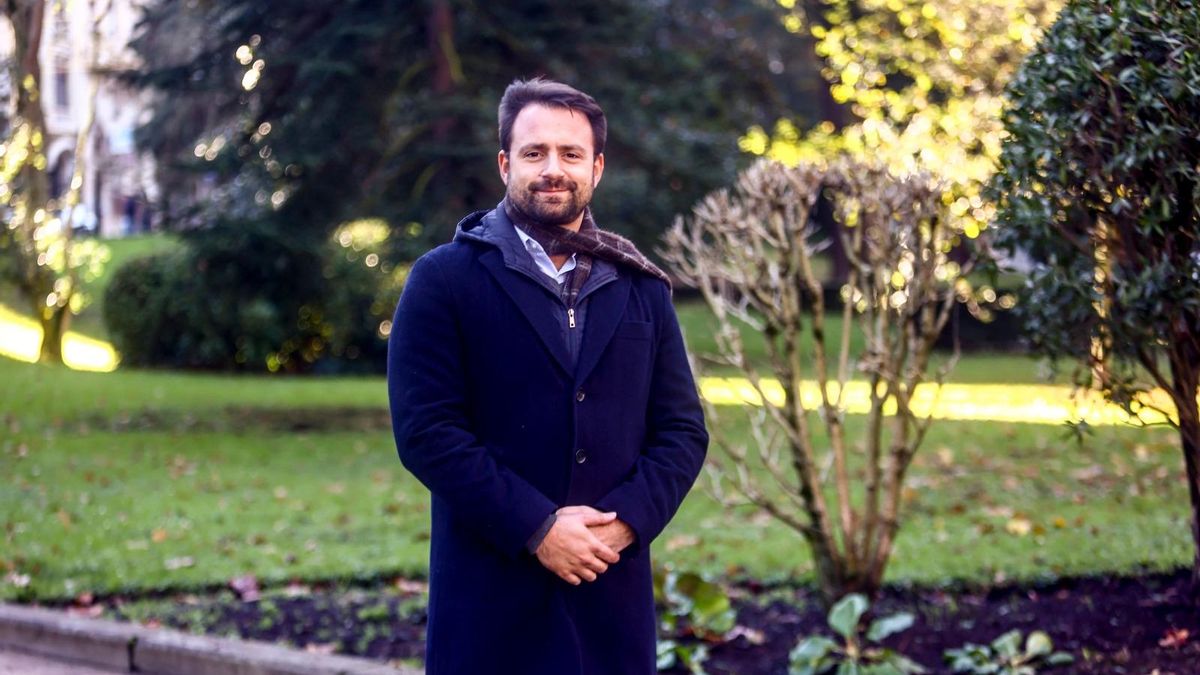 Álvaro Queipo, en Oviedo.