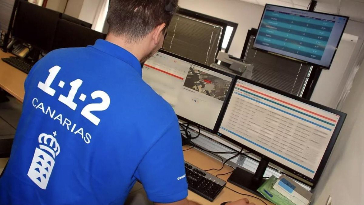 Imagen de archivo de la sala del 1-1-2 en Canarias