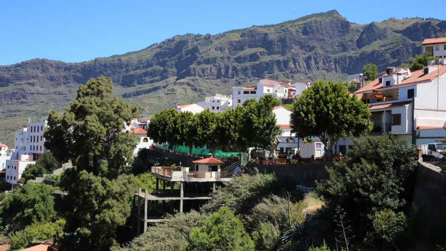 FOTOGALERÍA | Primeros pasos para construir la zona comercial abierta en Tejeda