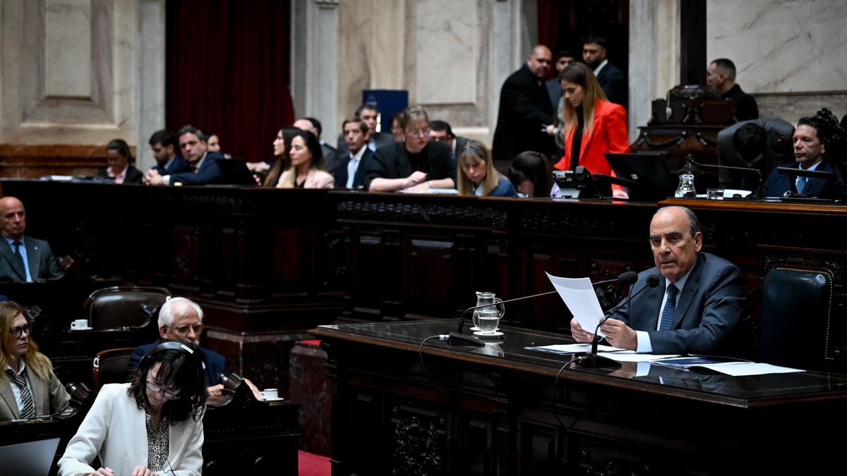 Guillermo Francos en su presentación del informe de gestión ante la Cámara de Diputados.