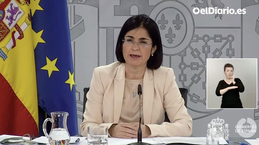 La ministra Darias en rueda de prensa.