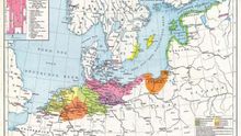 Mapa de 1400 de la Liga Hanseática.