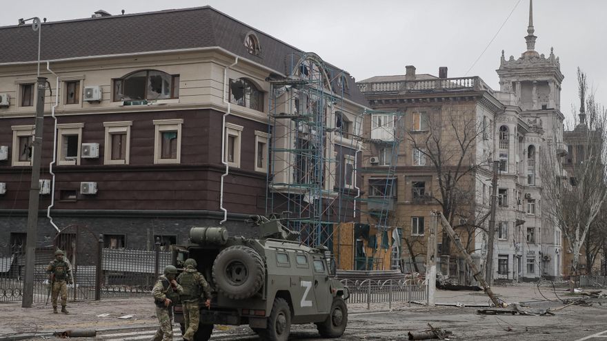 Una calle de Mariúpol el pasado martes. EFE/EPA/SERGEI ILNITSKY