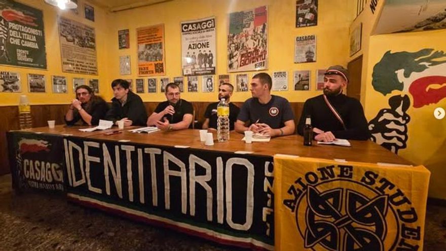 Una fotografía compartida por Alternativa Estudiantil en redes, de un viaje a Florencia para una conferencia de Casaggì Firenze