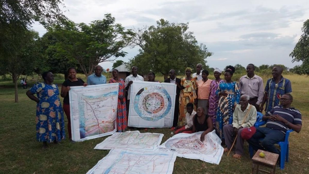 Mapas y calendarios ancestrales elaborados por la comunidad Bagungu y AFRICE.