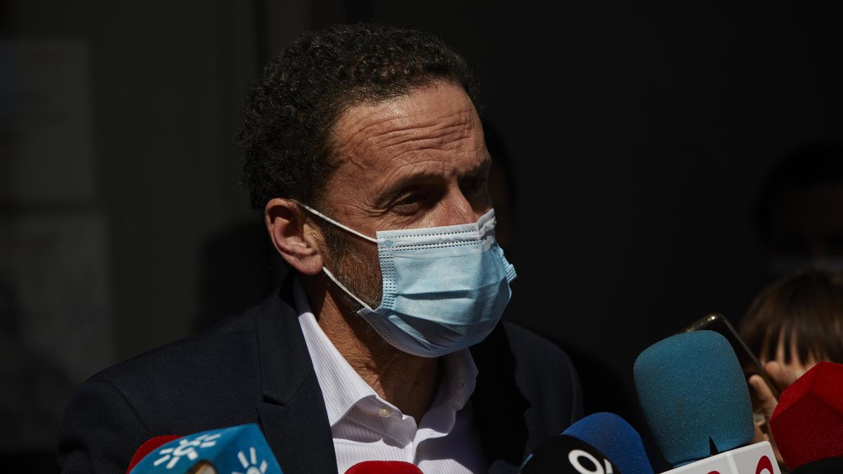 El portavoz parlamentario de Cs, Edmundo Bal, ofrece declaraciones a los medios tras participar en una reunión de la Ejecutiva Nacional del partido, en Madrid (España), a 15 de marzo de 2021.