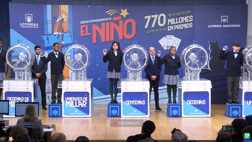 El 94.974, primer premio del 'Niño 2024', muy repartido en Gran Canaria, Tenerife, Fuerteventura y Lanzarote