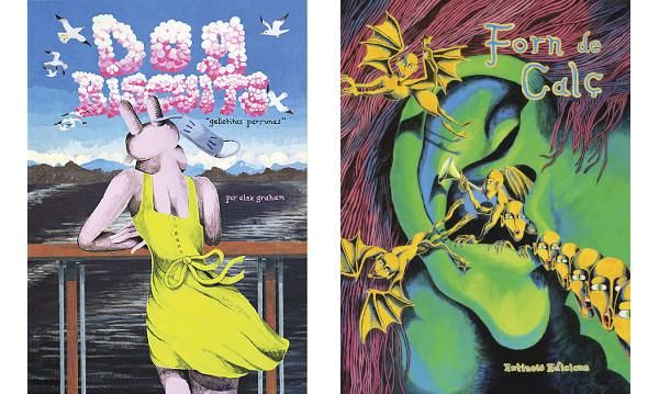 Portadas de Alex Graham: para su álbum 'Dos Biscuits' (izda) y para la revista catalana Forn de Calç