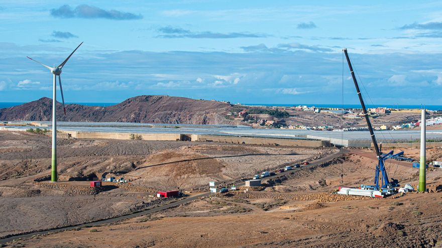 Construccion de un parque éolico público en Gáldar.