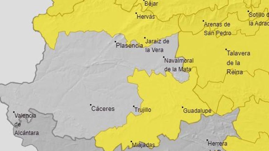 Zonas afectadas por las alertas