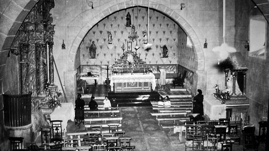 Interior de la iglesia de Argusino, hoy desaparecida.
