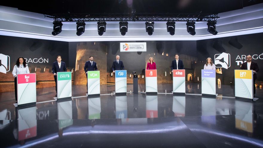 Así te hemos contado el debate a ocho de los candidatos del 8F en Aragón TV