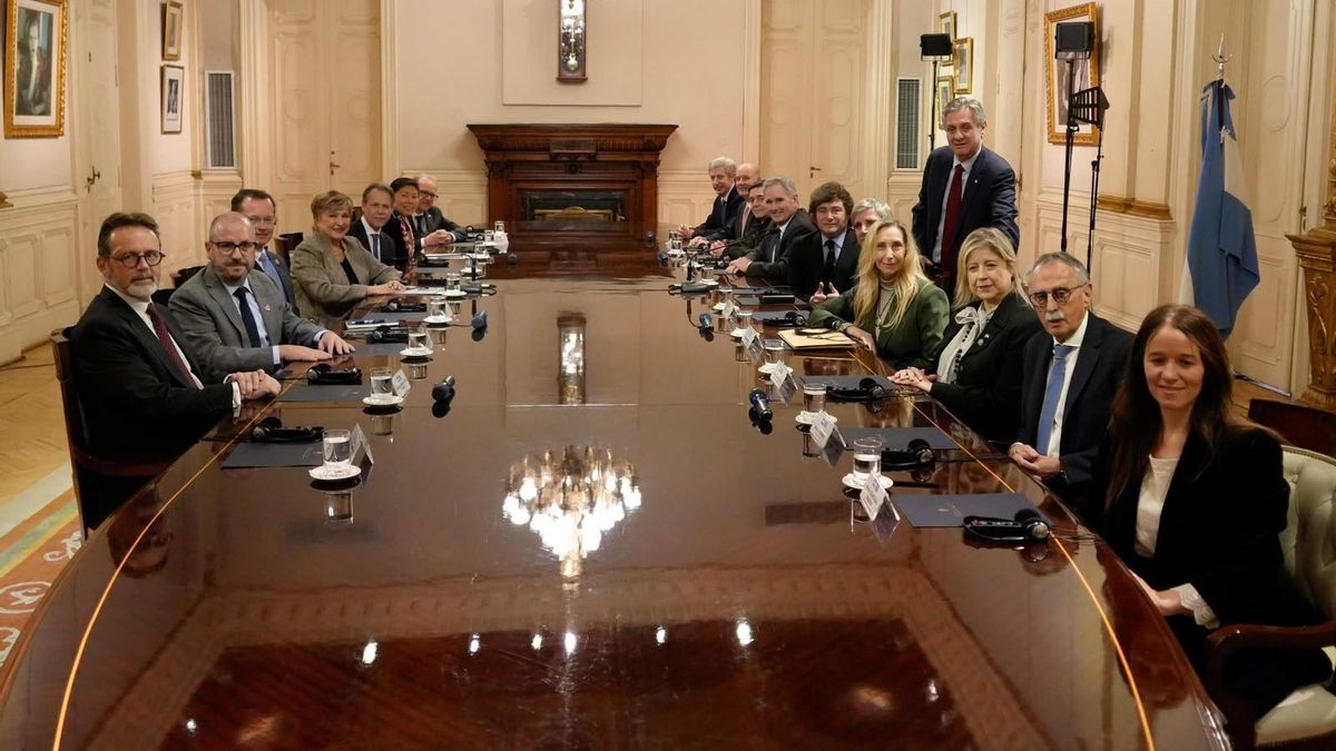 Kristalina Georgieva se sumó a la reunión de gabinete ampliado que encabezó Milei.