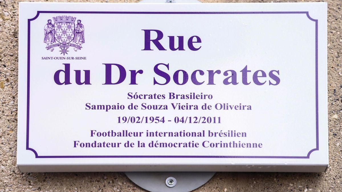 Calle Sócrates, ubicada en la Villa Olímpica de Paris 2024, en honor al histórico futbolista brasileño, fallecido en 2011.
