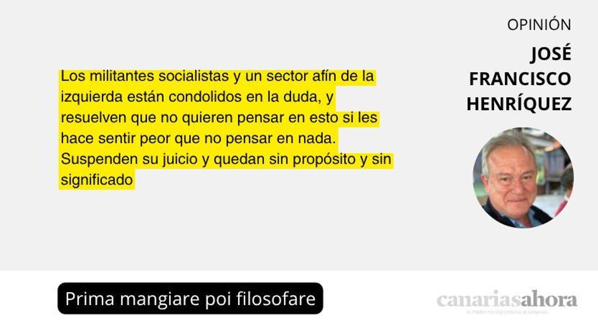 Prima mangiare poi filosofare