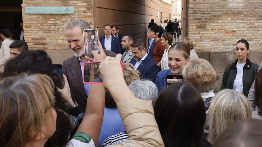 Tudela se vuelca con la princesa Leonor y los reyes en su última etapa en Navarra