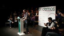 Pablo Iglesias, durante la presentación de Podemos, el 17 de enero. / Europa Press