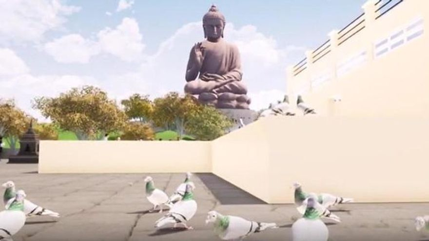 Una estatua de Buda de 47 metros coronará en Cáceres el que será el mayor centro budista de Occidente