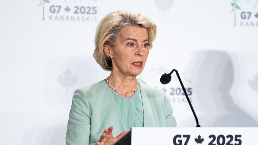 Ursula von der Leyen durante la última reunión del G7, la pasada semana, en Canadá.