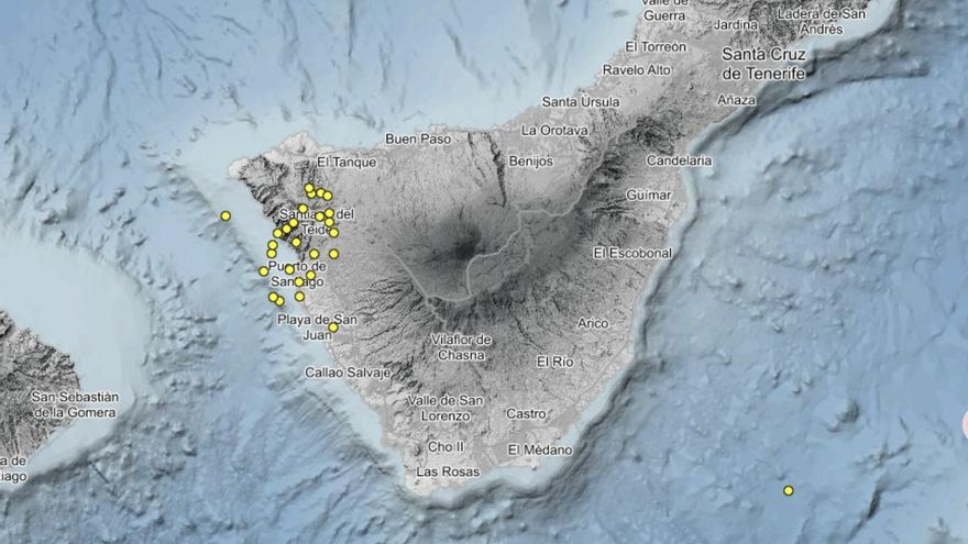 En las últimas 24 horas han sido detectados 112 terremotos en Tenerife