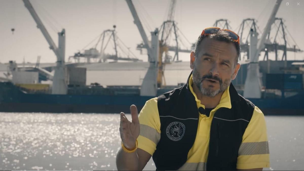 Óscar M. G., expresidente del Comité de Empressa de la estiba del Puerto de València y líder del sindicato Coordinadora.