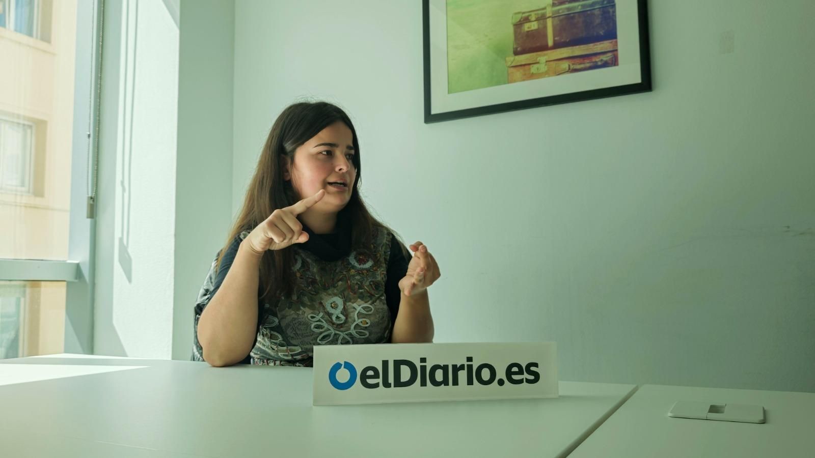 Marina Sainz de La Maza, durante la entrevista con elDiario.es.