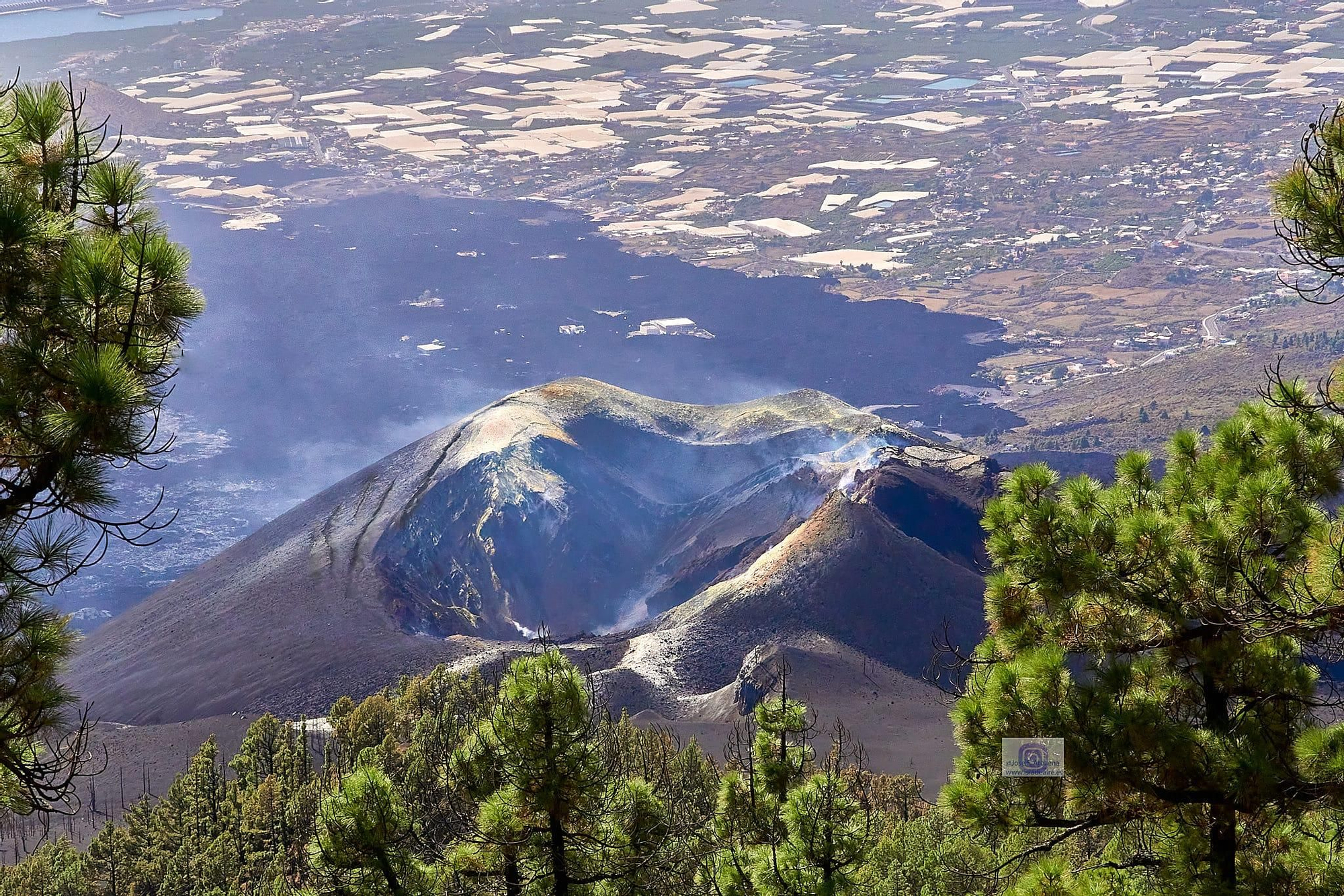 Zona afectada por las coladas del volcán Tajogaite. JOSÉ F. AROZENA