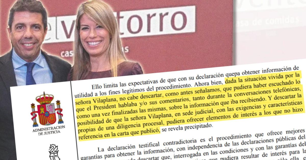 La testigo Maribel Vilaplana: el vuelco en la causa de la dana que abre una rendija para investigar la comida con Mazón en el Ventorro