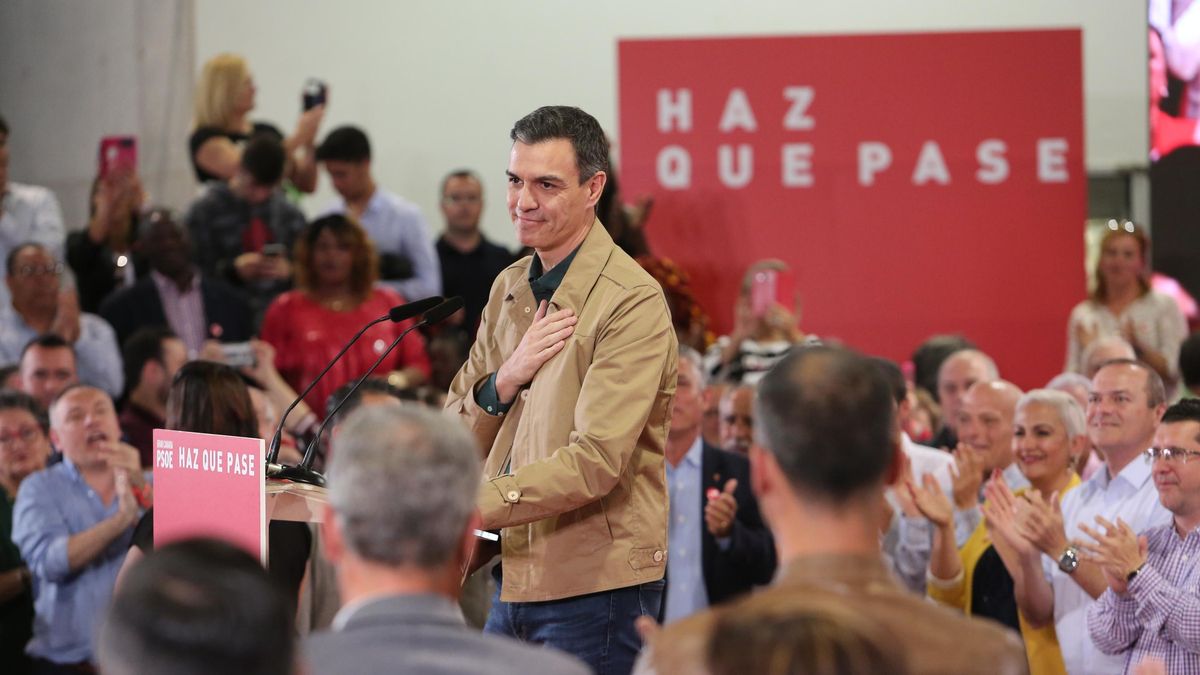 El mitin de Pedro Sánchez en Las Palmas de Gran Canaria, en imágenes