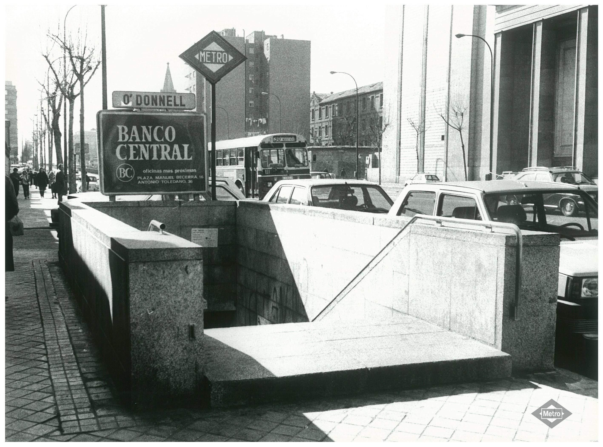 Acceso a la estación de O´donnell en 1980