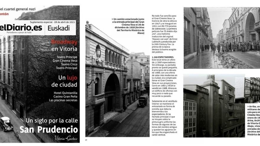 Un siglo por la calle de San Prudencio de Vitoria-Gasteiz: lujo, teatro y cine, deporte... y nazis