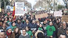 Manifestación de la Plataforma de Afectados por la Hipoteca en Barcelona
